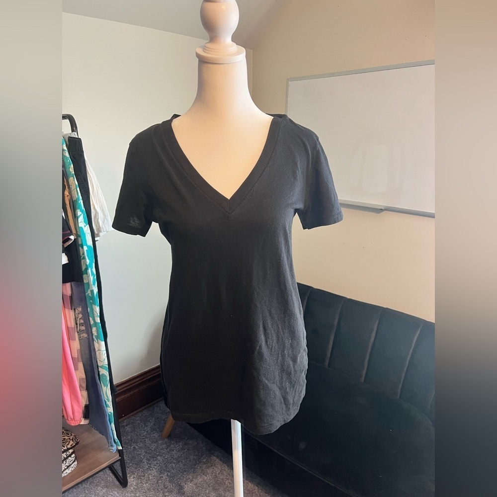 3/$15 PINK Black V-Neck Women's Top